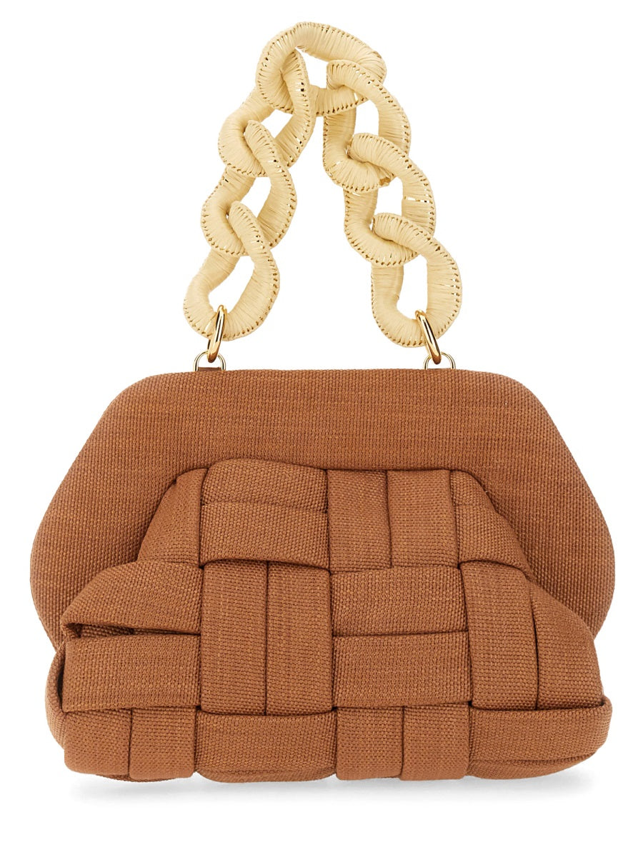 THEMOIRè Mini Woven Straw Clutch