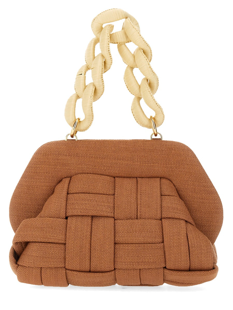 THEMOIRè Mini Woven Straw Clutch