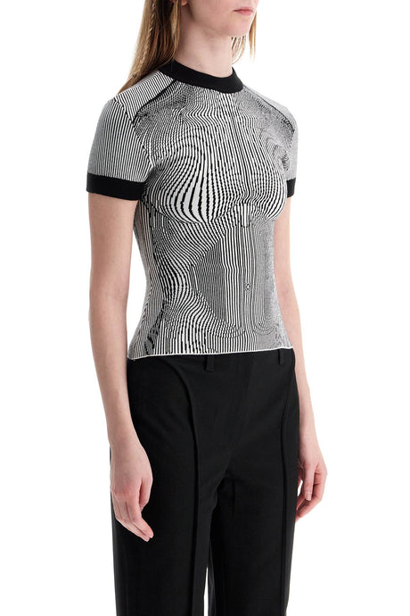 JEAN PAUL GAULTIER Striped Viscose T-Shirt for Women - Slim Fit - SS25 Collection