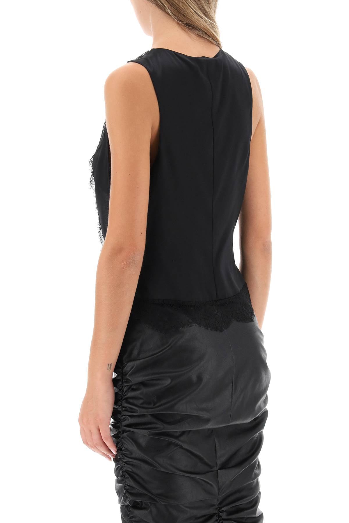 TOM FORD Silk-Satin Lace Camisole Top