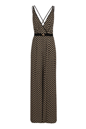 ELISABETTA FRANCHI Chic V-Neck Vision Jumpsuit