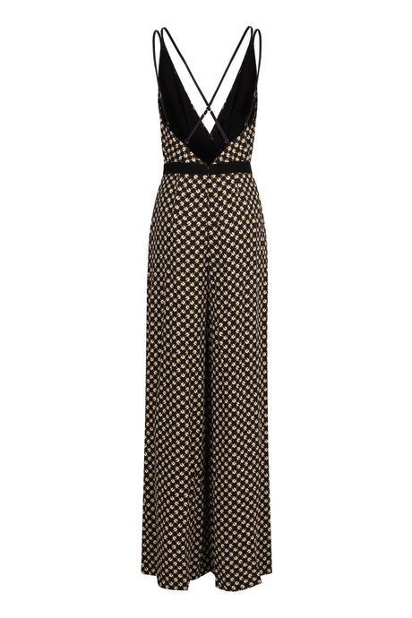 ELISABETTA FRANCHI Chic V-Neck Vision Jumpsuit