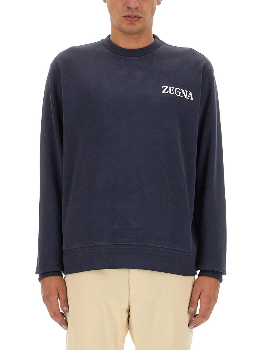 ZEGNA Men's Logo Sweatshirt - Regular Fit