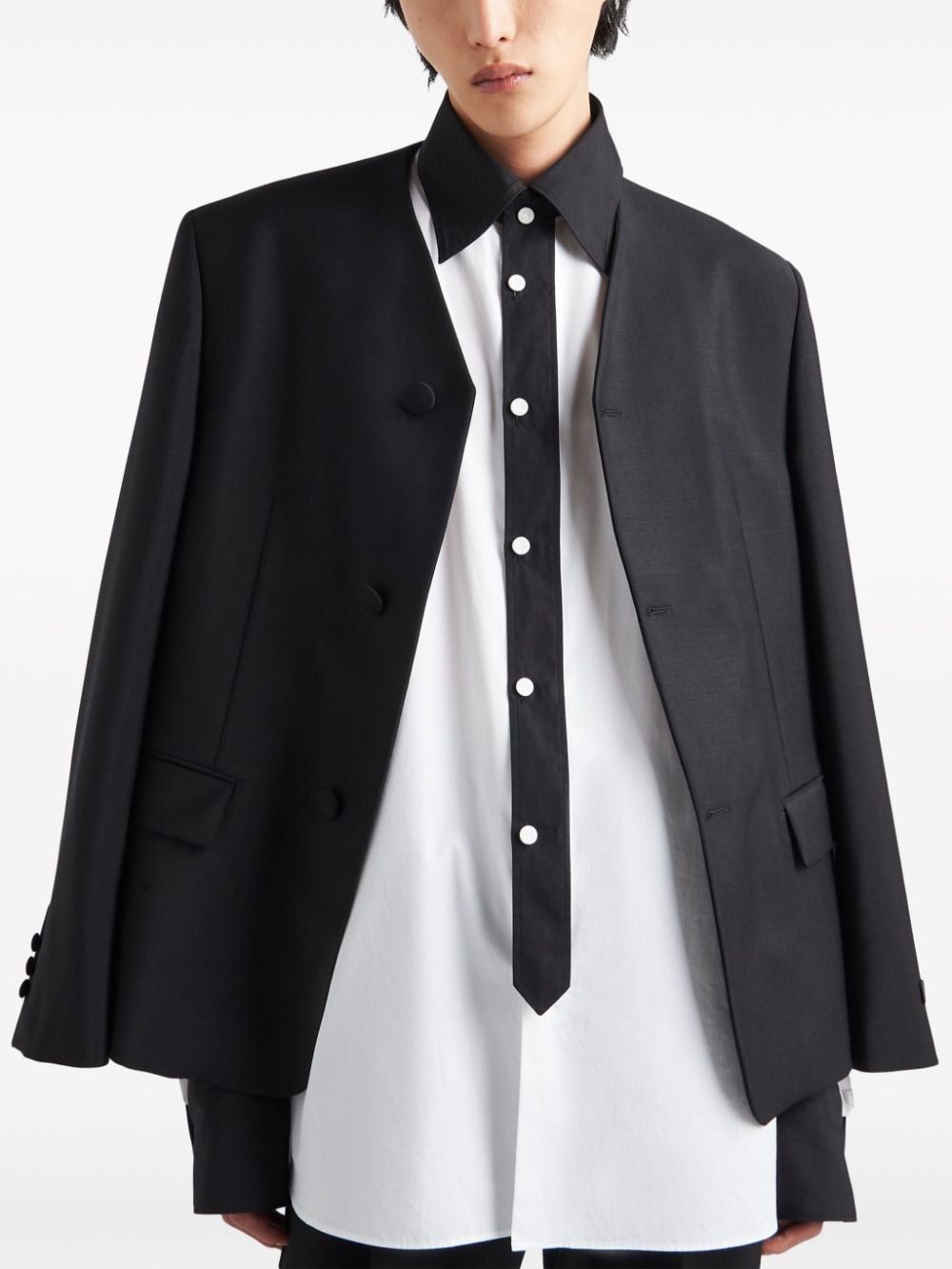 PRADA Men's White Cotton Shirt from SS24 Collection