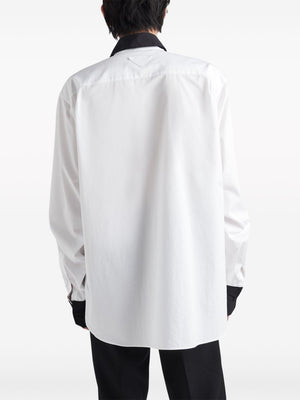 PRADA Men's White Cotton Shirt from SS24 Collection