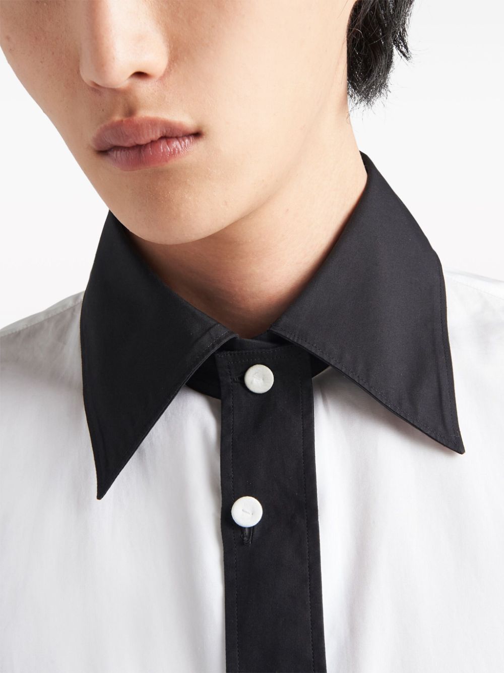 PRADA Men's White Cotton Shirt from SS24 Collection