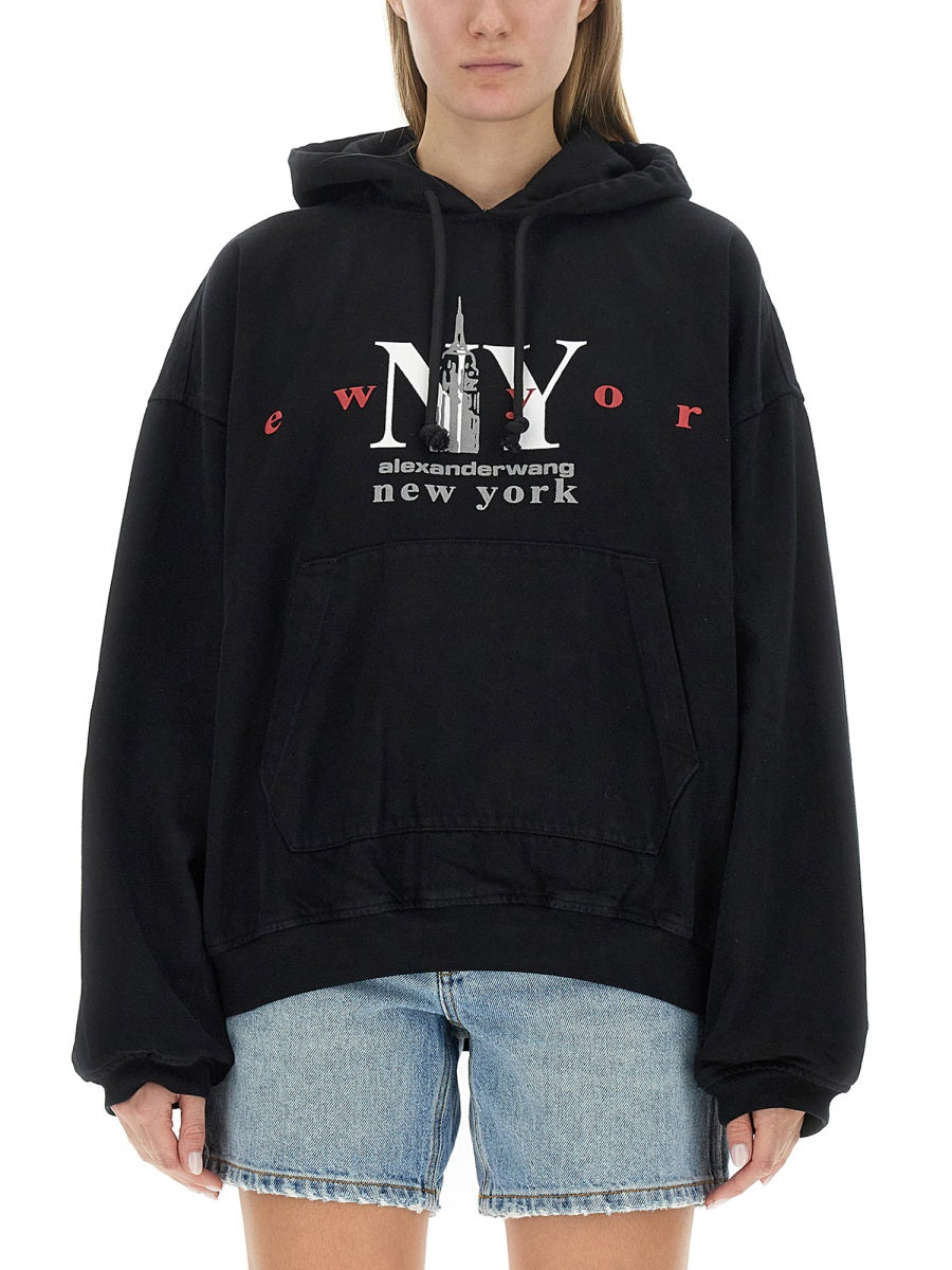 ALEXANDER WANG Oversized Logo Sweatshirt - Size S