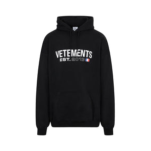 VETEMENTS 23FWメンズ用ブラックフーディー