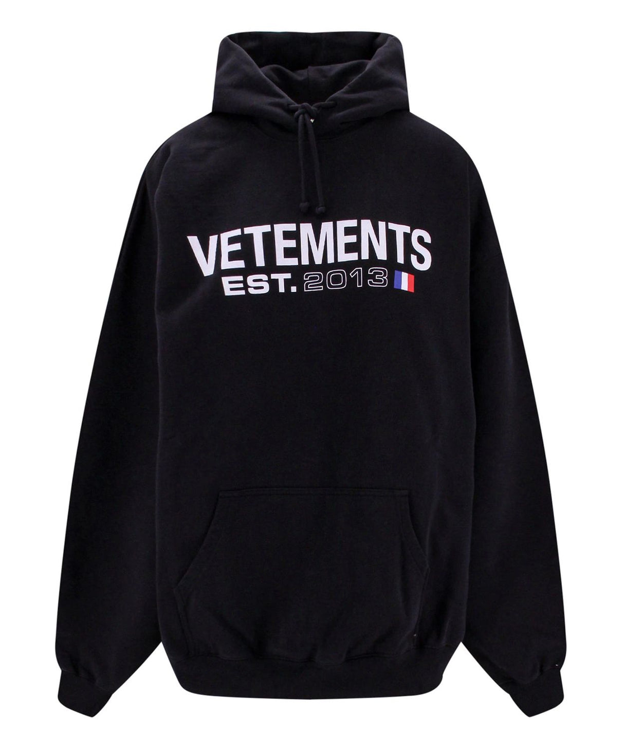 VETEMENTS 23FWメンズ用ブラックフーディー