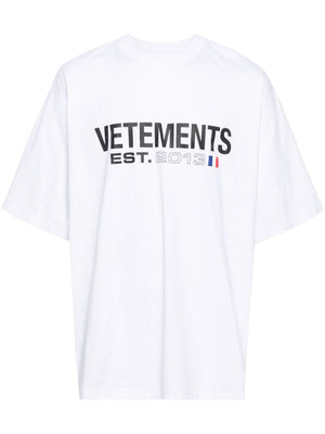 VETEMENTS 白コットンロゴTシャツ（女性用）