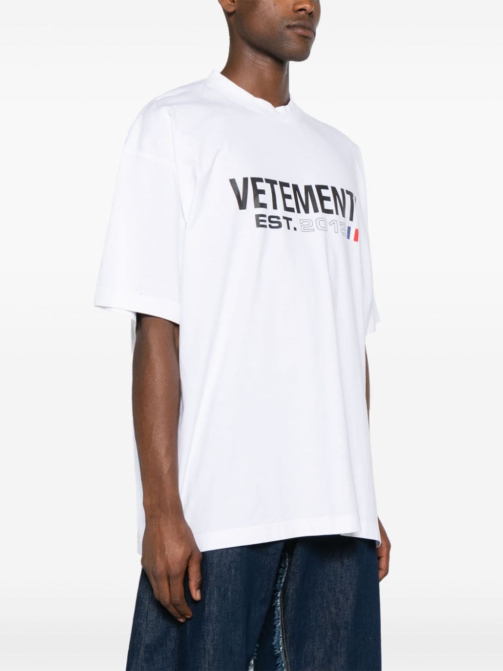 VETEMENTS 白コットンロゴTシャツ（女性用）