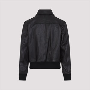 AMI PARIS Zipped Leather Jacket - SS25