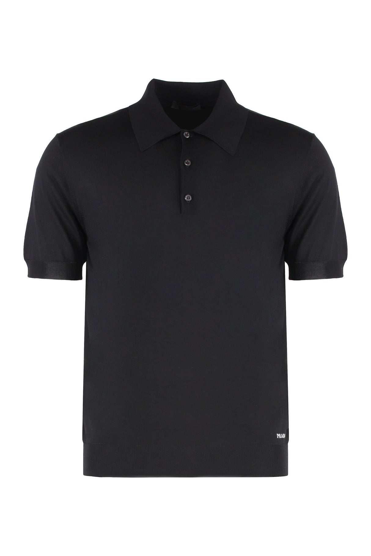 PRADA Silk-Knit Polo Shirt