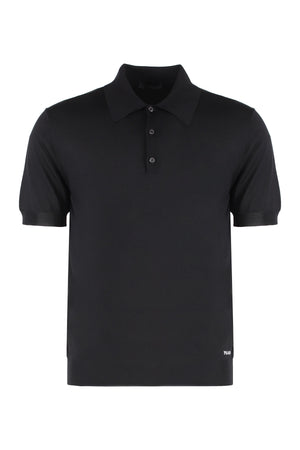 PRADA Silk-Knit Polo Shirt