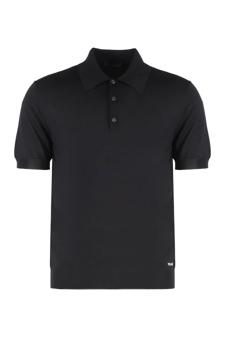 PRADA Silk-Knit Polo Shirt