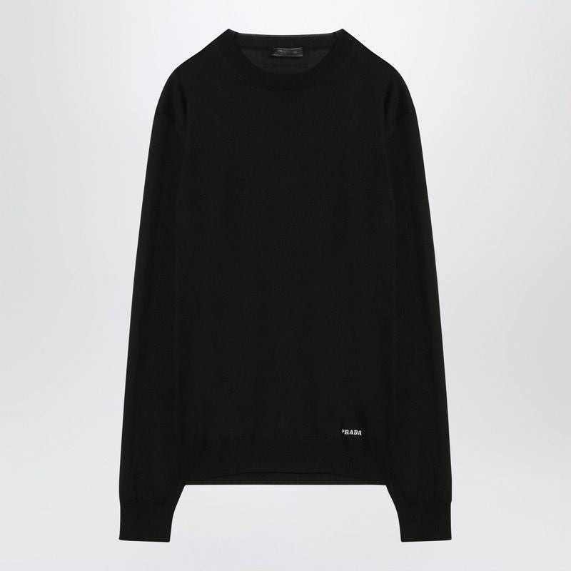 PRADA Recycled Silk Crewneck Jumper for Men