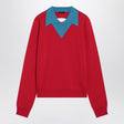 PRADA Men's Virgin Wool Sweater with Triangle Cut-Out