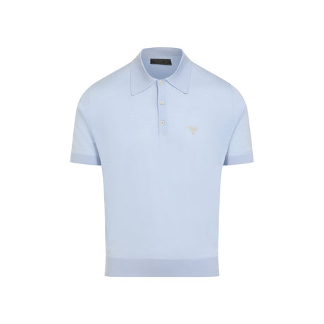 PRADA Virgin Wool Polo for Men - SS25 Collection