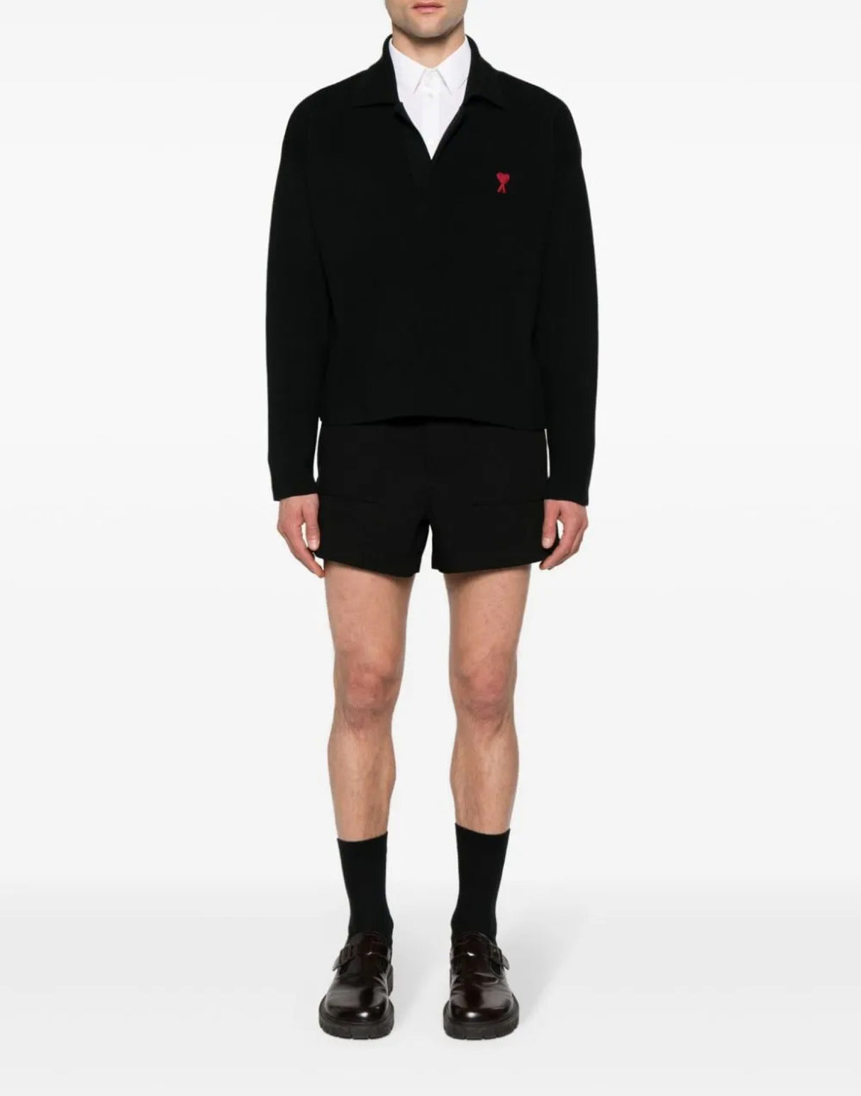 AMI PARIS Logo Polo Sweater for Men