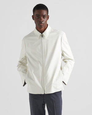 PRADA Men's Premium Leather Blouson Shirt Jacket