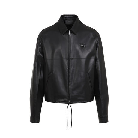 PRADA Men's Classic Lamb Leather Jacket - SS25 Collection