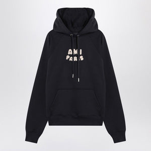 AMI PARIS Embroidered Logo Hooded Sweatshirt for Men