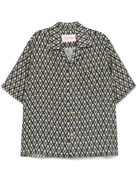 VALENTINO Linen V Shirt for Men