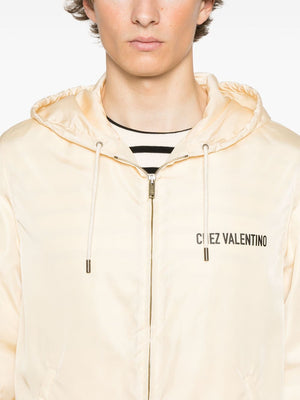 VALENTINO Men's Nylon Blouson Jacket with Drawstring Hood