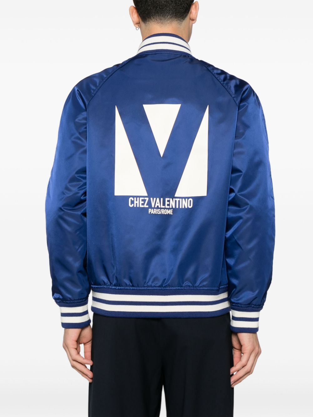 VALENTINO Logo Nylon Bomber Jacket