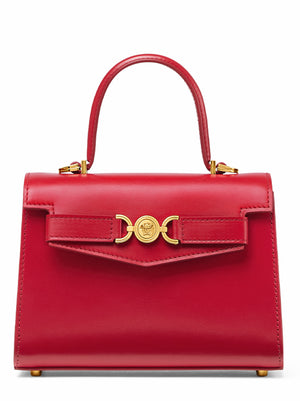 VERSACE Mini Medusa Flat-Grain Leather Handbag