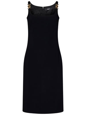 VERSACE Elegant Midi Dress with Iconic Medusa Details