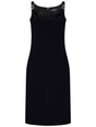 VERSACE Elegant Midi Dress with Iconic Medusa Details