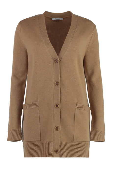 MAX MARA Elegantly Embroidered Wool and Cashmere Cardigan