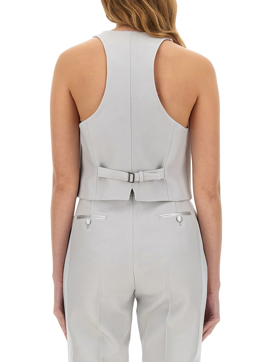 TOM FORD Regular Fit Silk-Wool Vest for Women