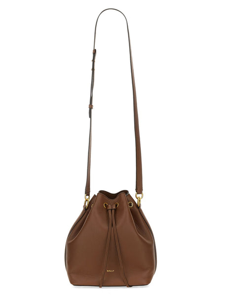 BALLY Elegant Bovine Leather Bucket Handbag