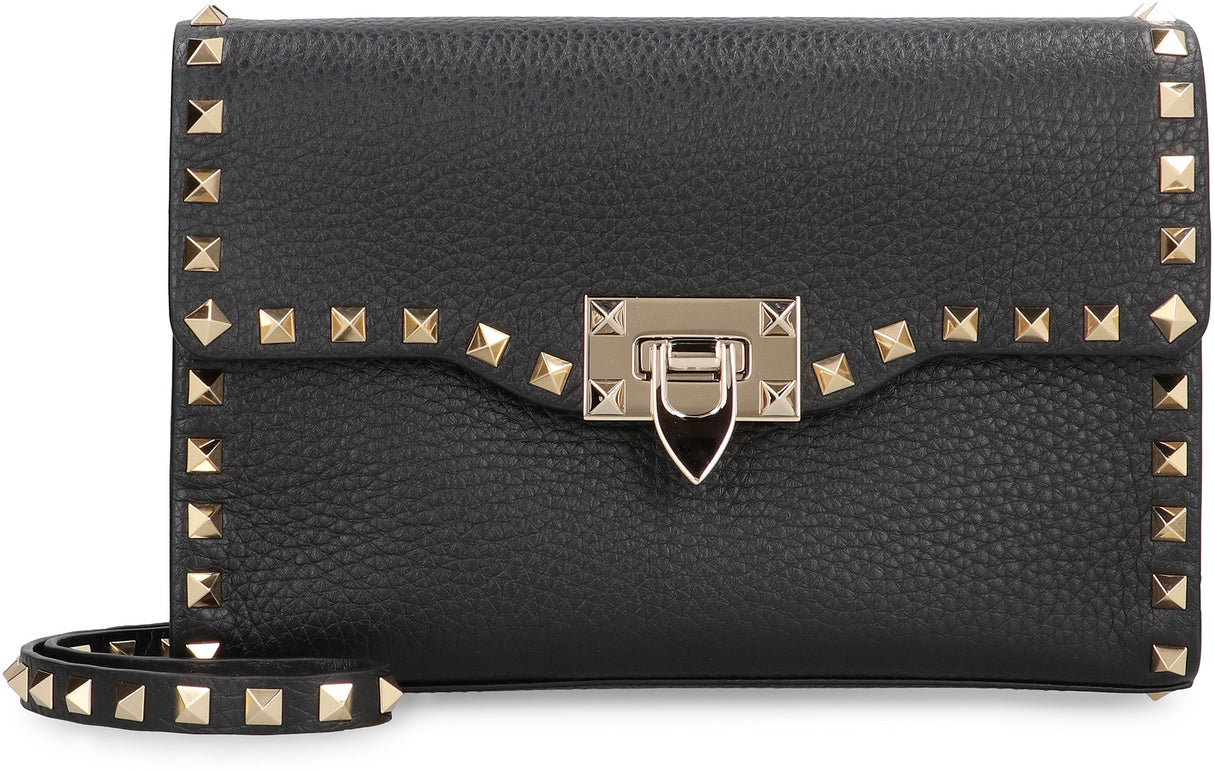 VALENTINO Mini Leather Crossbody Handbag with Decorative Studs