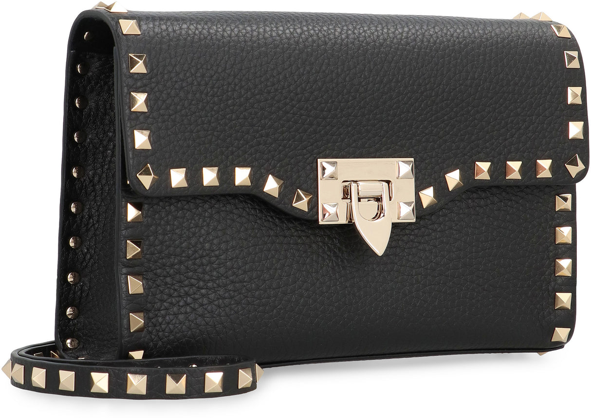 VALENTINO Mini Leather Crossbody Handbag with Decorative Studs