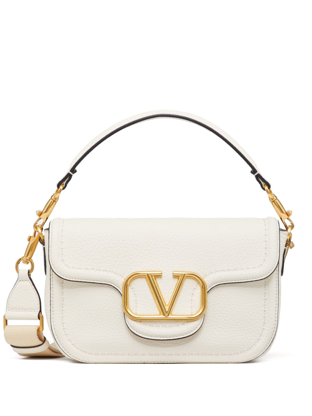 VALENTINO GARAVANI Maxi Leather Shoulder Handbag with Signature Detail