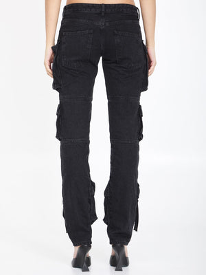 THE ATTICO Low-Waist Cargo Jeans - Size 27