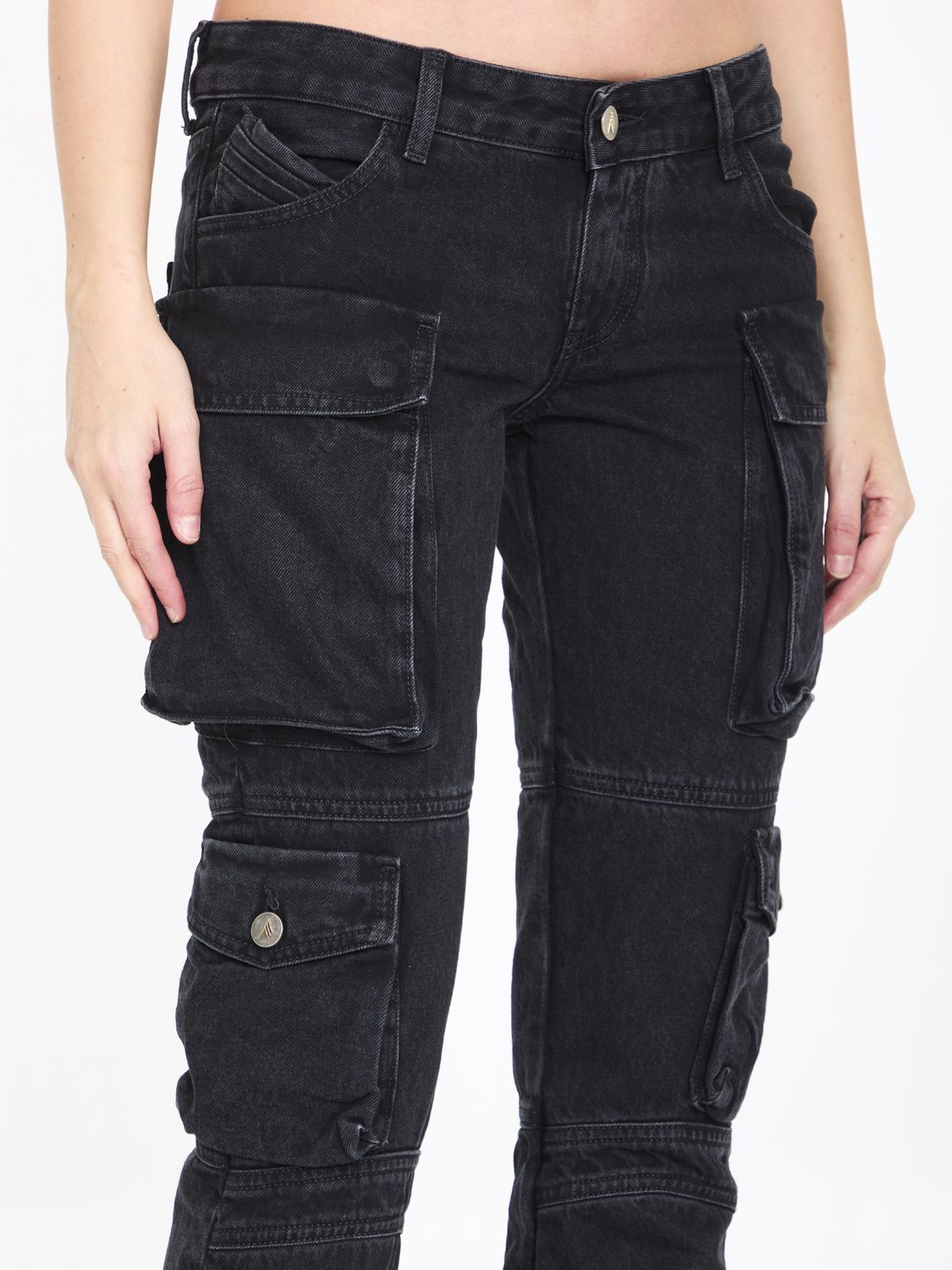 THE ATTICO Low-Waist Cargo Jeans - Size 27