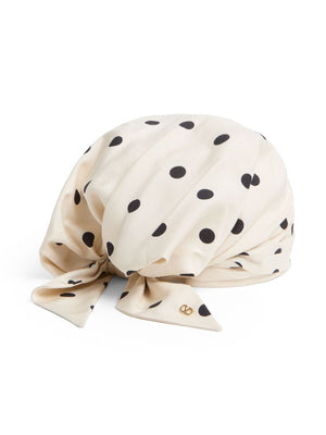 VALENTINO GARAVANI Braided Silk Headband with Polka Dot Print