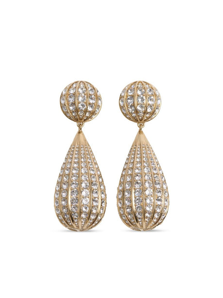 VALENTINO GARAVANI Elegant Clip-On Earrings with Crystal Embellishment