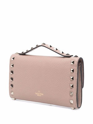 VALENTINO GARAVANI Rockstud Leather Mini Wallet on Chain