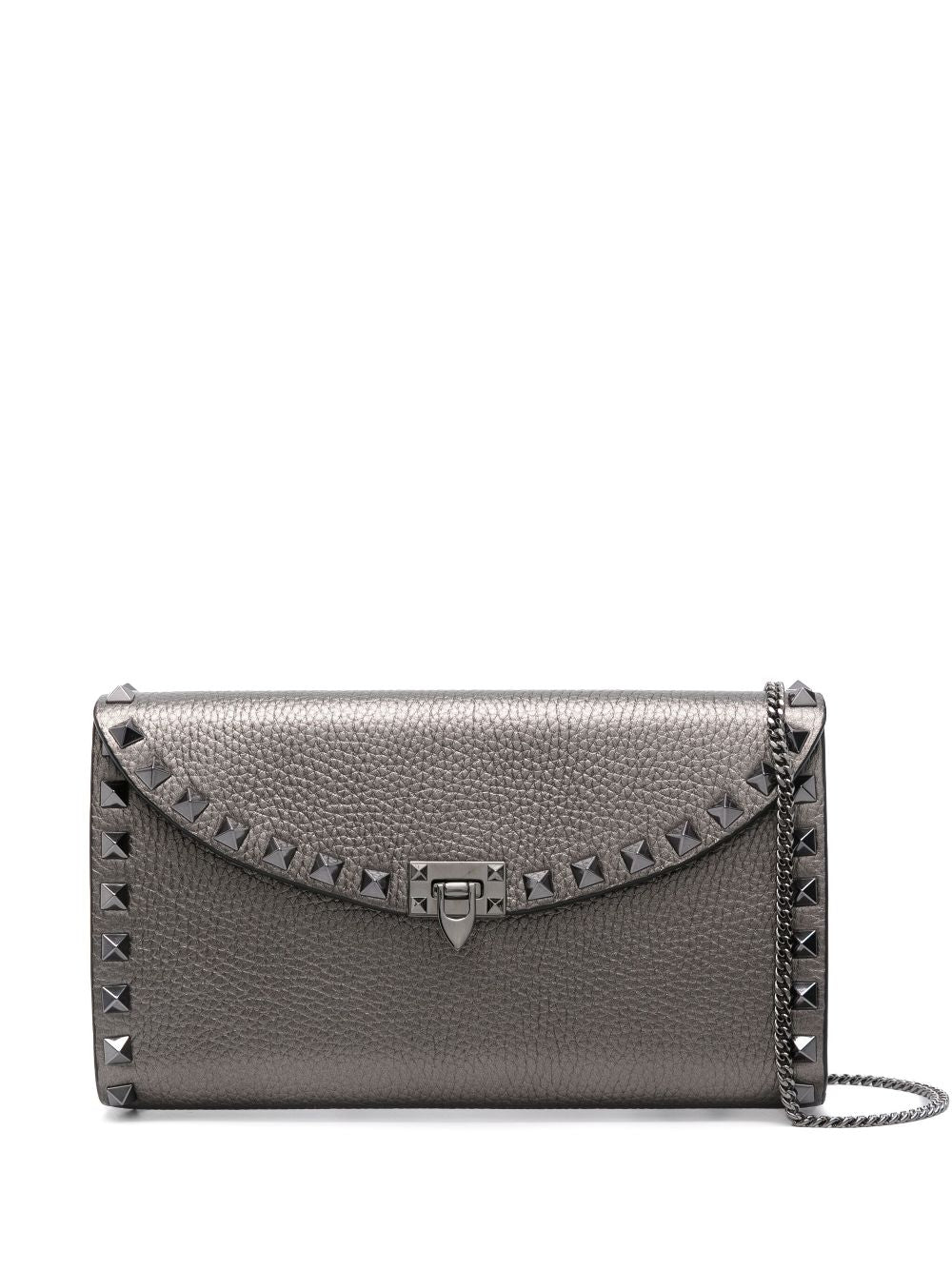 VALENTINO GARAVANI Mini Rockstud Leather Handbag with Detachable Shoulder Strap