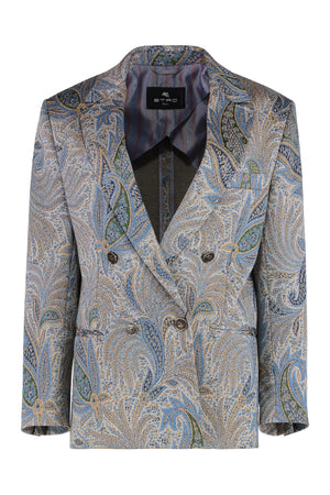 ETRO Double-Breasted Jacket with Paisley Motif for Women