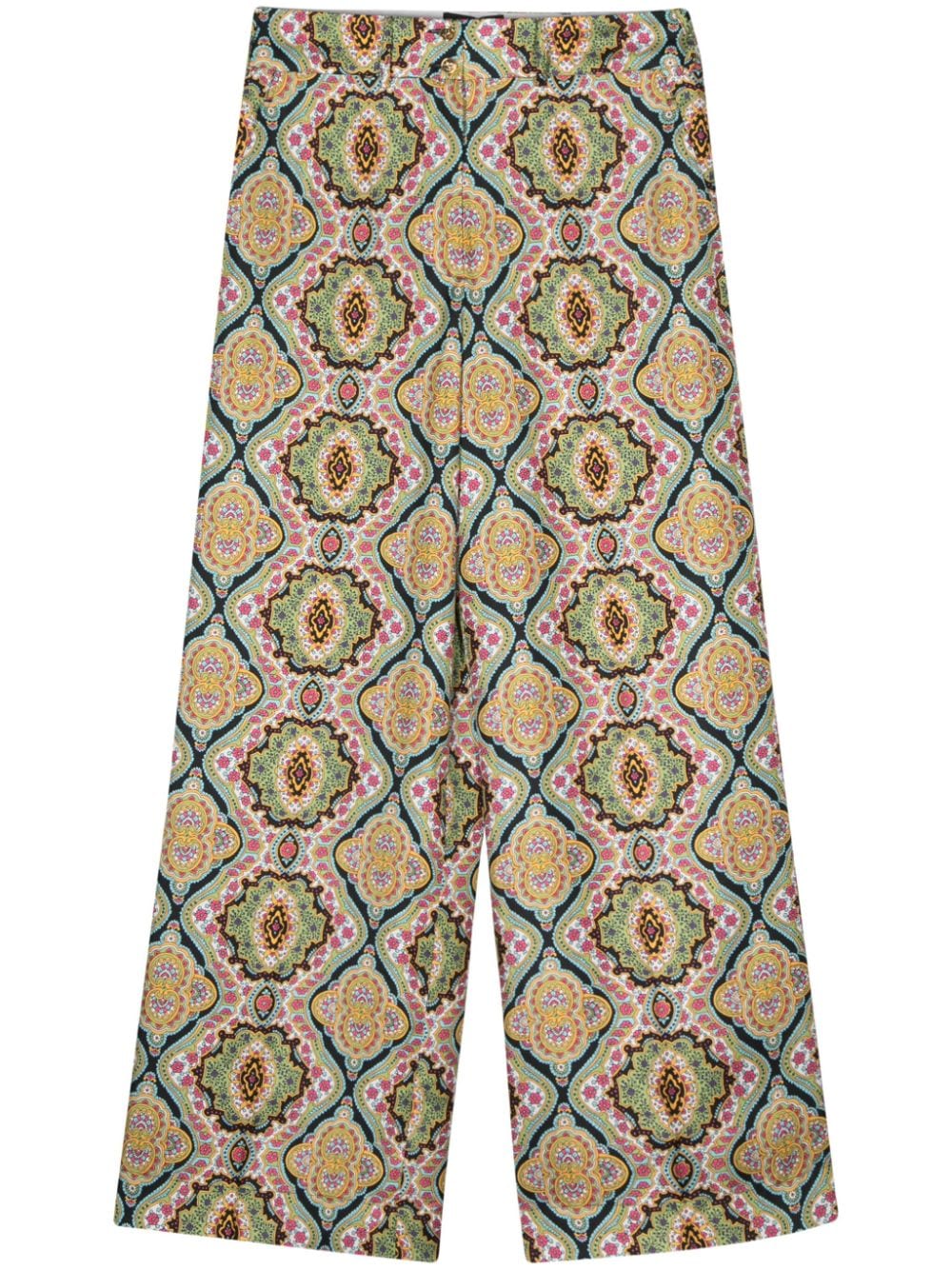 ETRO Multicolor Printed Silk Pants for Women