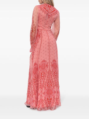 ETRO Floral Print Lightweight Silk Long Dress