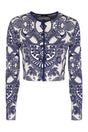 ETRO Cropped Jacquard Knit Cardigan