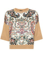 ETRO Floral Knit Top with Silk Paneling - Women’s S/M