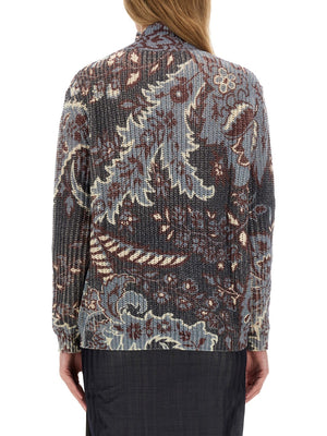 ETRO Oversized Multicolor Wool Sweater - Size 40 IT